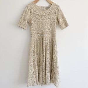 Tan Lace Dress